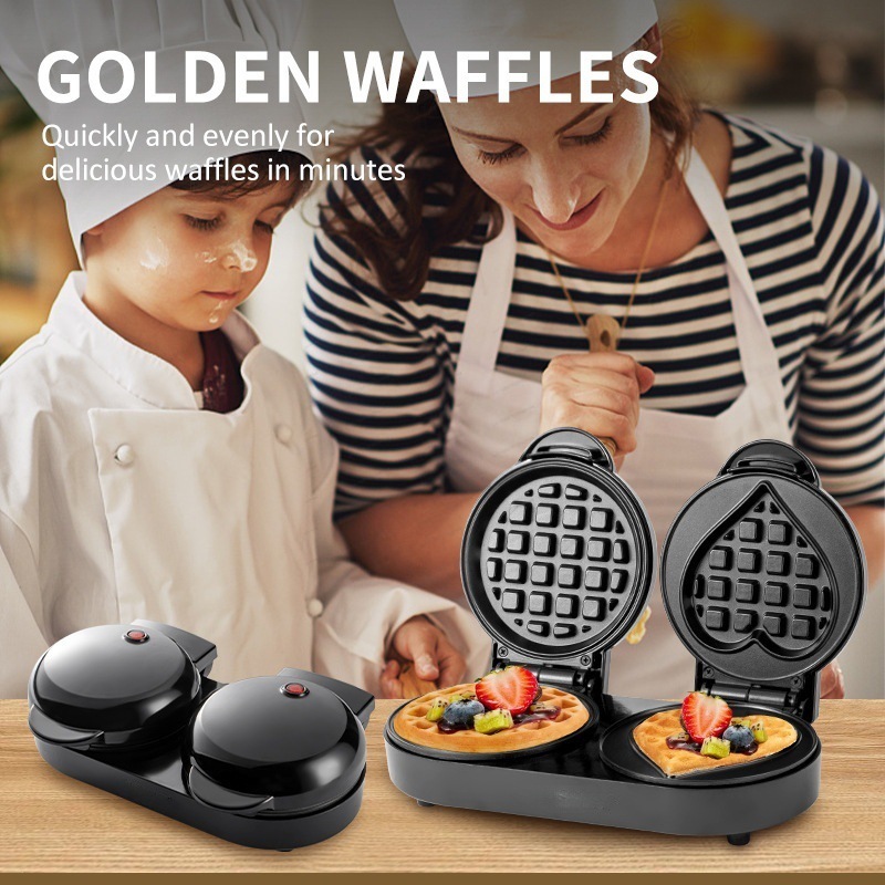 110V Double Plate Waffle Maker - Mini Waffle Maker Machine review and price