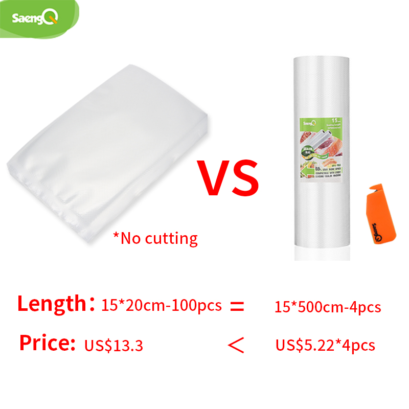 saengQ Kitchen Vacuum Bags for - Food Vacuum Sealer Machine review and price