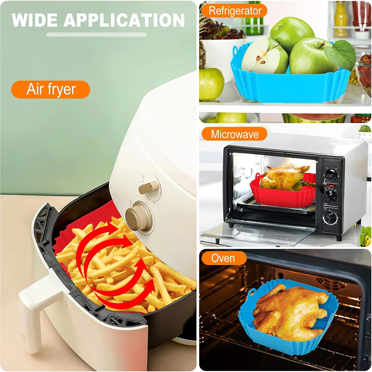 Air Fryer Silicone Liners Pot, - Air Fryer Silicone Pot Liner review and price